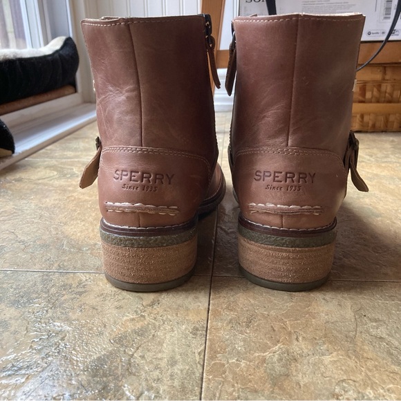 Sperry women’s seaport Brown Leather Ankle Boots - Picture 5 of 7